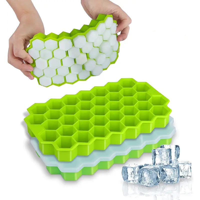 buy Honeycomb Bendable Ice Cube Maker Mold Tray with Removable Lid at household depot in Kenya