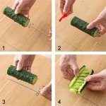 How to use Vegetable Salad Spiralizer Knife for Potato Carrot Cucumber etc to make fancy salads