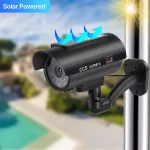 Durable Solar Powered Fake Dummy Camera for Home Outdoors CCTV Dome with LED Light for Night Nairobi Kenya