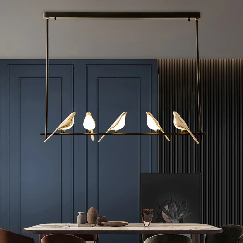 Magpie Bird Collection Island & Dining Room Linear Chandelier