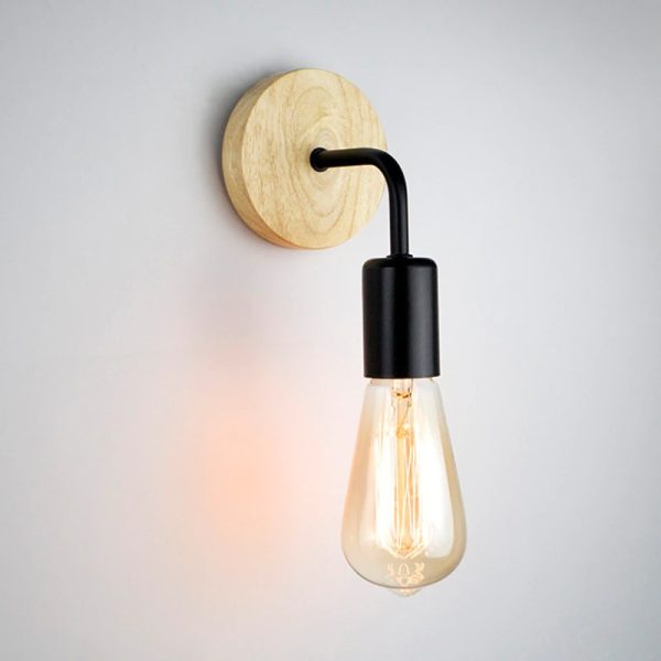 Buy Nordic Style Wood Lamp Vintage Wall Sconce in Kenya