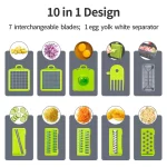 10 in 1 Multifunctional Kitchen Vegetable Chopper Slicer Dicer Cutter