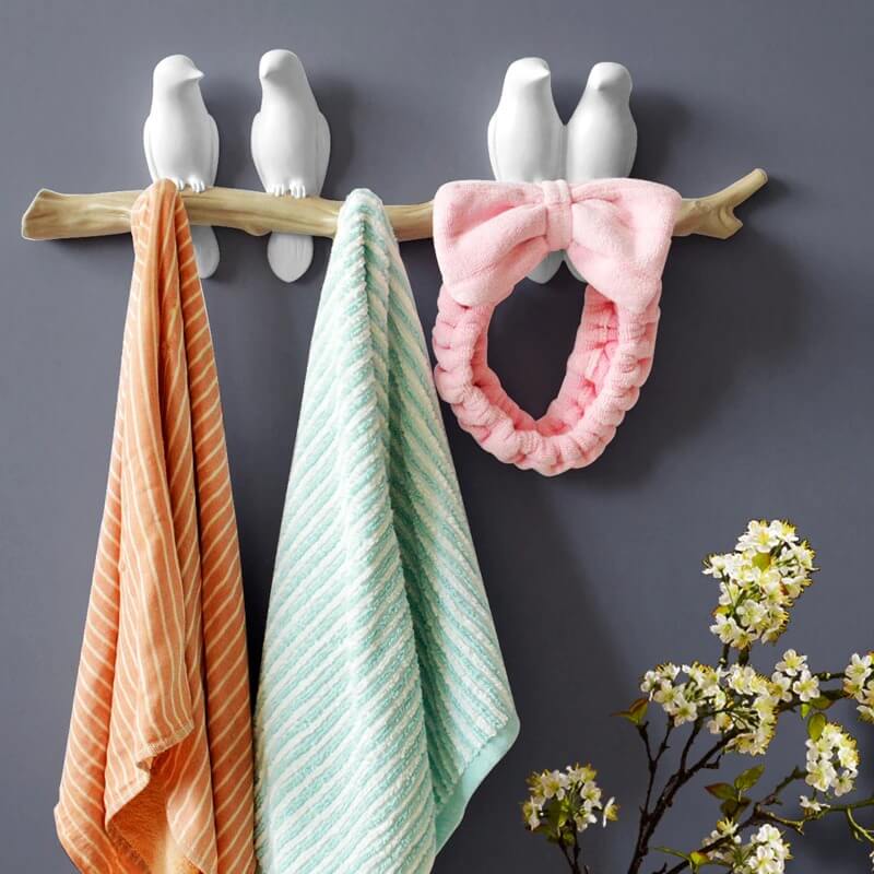 White Doves Hanger Wall Decorations Clothes Towel Hanger