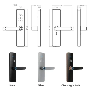 Dimensions of Locstar PassCode & Biometric Fingerprint Lock