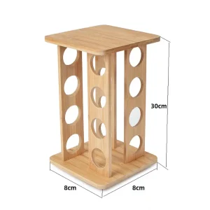 Dimensions of Rotating Bamboo Spice Rack