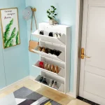 4-Tier Wall Mounted Shoe Storage Cabinet