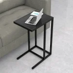 Black H650 End C Table for Living Room, Bedroom for snacks, laptop, coffee and magazine