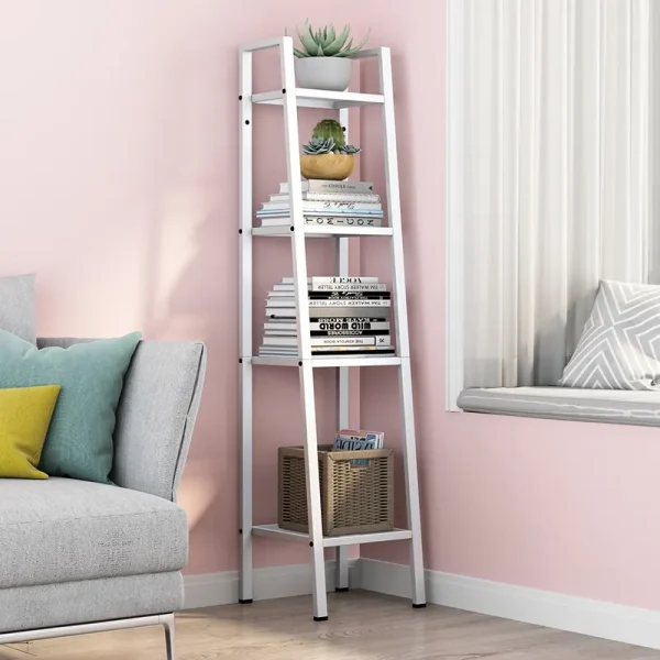 H1480 4-Tier Ladder Display Shelf & Bookshelf Bookcase