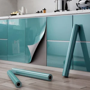Green Waterproof Oilproof Self-Adhesive Kitchen Wallpaper Decor