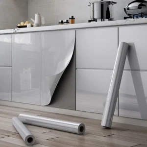 White Waterproof Oilproof Self-Adhesive Kitchen Wallpaper Decor at homeways kenya