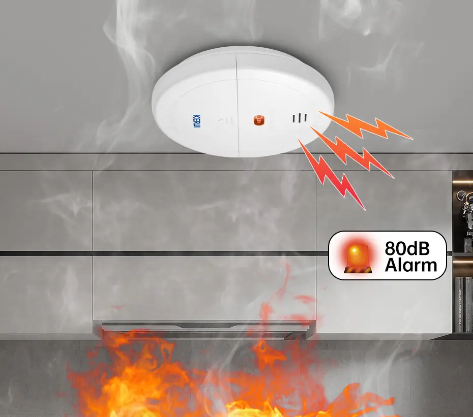 KERUI Wireless Fire Smoke Detector Alarm Sensor